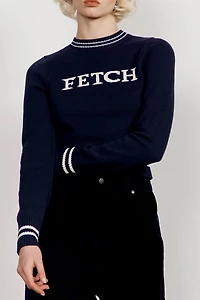 House Of Sunny Fetch Graphic Crew Neck Jumper