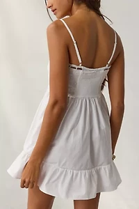 Frankies Bikinis Paris Cotton Babydoll Mini Dress
