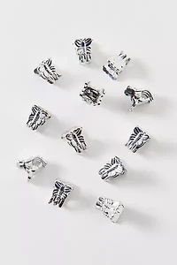 Vintage By UO Mini Silver Butterfly Clips