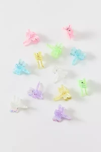 Vintage By UO Mini Colorful Dragonfly Hair Clips