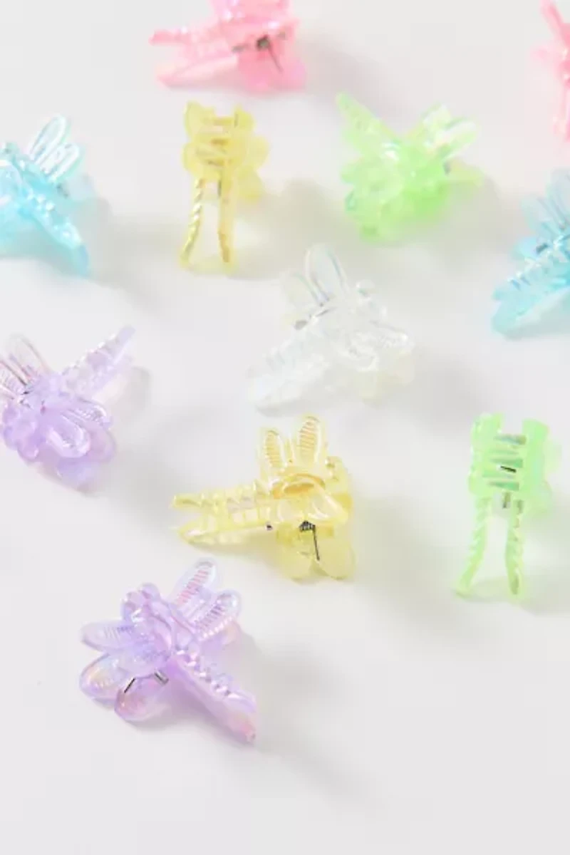Vintage By UO Mini Colorful Dragonfly Hair Clips