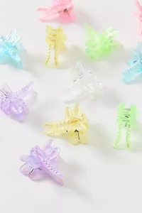 Vintage By UO Mini Colorful Dragonfly Hair Clips