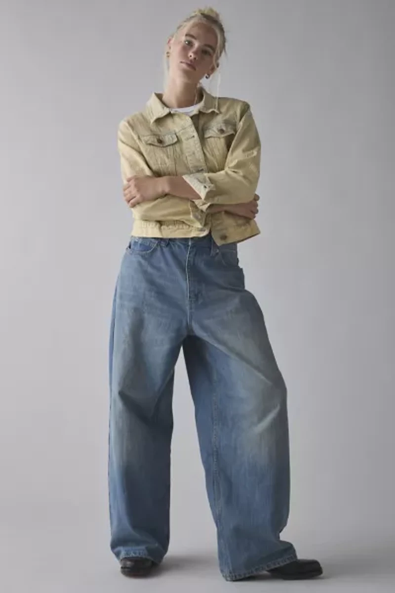 ReMADE By UO Overdyed Fitted Denim Jacket