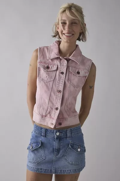 ReMADE By UO Overdye Denim Vest Top