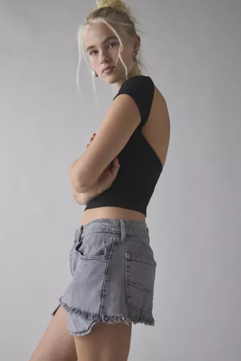 ReMADE By UO Overdyed Denim Mini Skirt