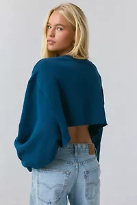 Out From Under Hang Back V-Neck Long Sleeve Cropped Pullover