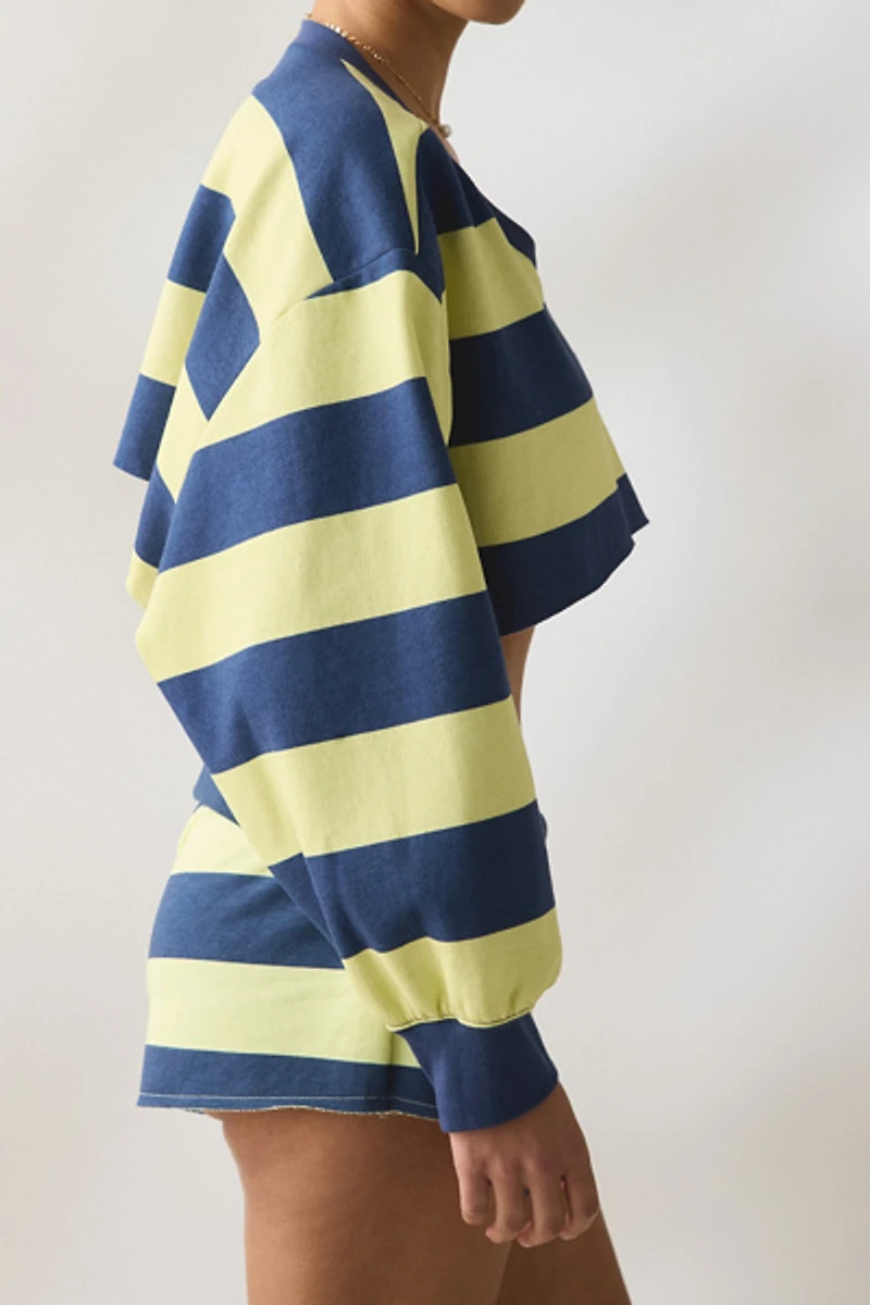 Out From Under Hang Back V-Neck Long Sleeve Cropped Pullover