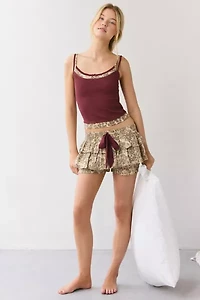Out From Under Sweet Nothings Tie-Front Bow Ruffle Bloomer Short