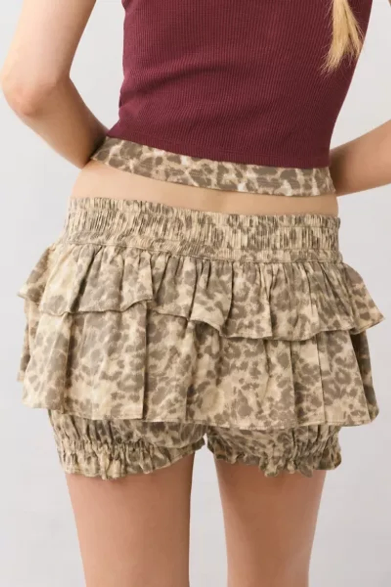 Out From Under Sweet Nothings Tie-Front Bow Ruffle Bloomer Short