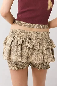 Out From Under Sweet Nothings Tie-Front Bow Ruffle Bloomer Short
