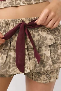 Out From Under Sweet Nothings Tie-Front Bow Ruffle Bloomer Short