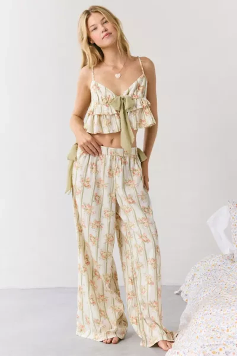 Out From Under Sweet Nothings Tie-Front Bow Babydoll Tank Top