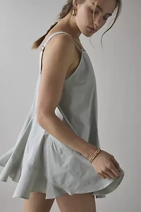 BDG Mina Oversized Pleated Swing Mini Dress