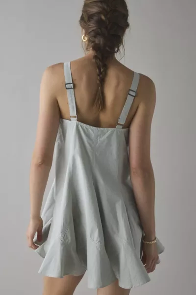 BDG Mina Oversized Pleated Swing Mini Dress
