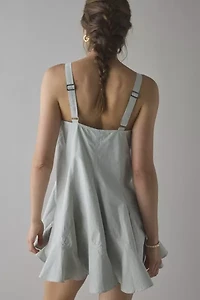 BDG Mina Oversized Pleated Swing Mini Dress