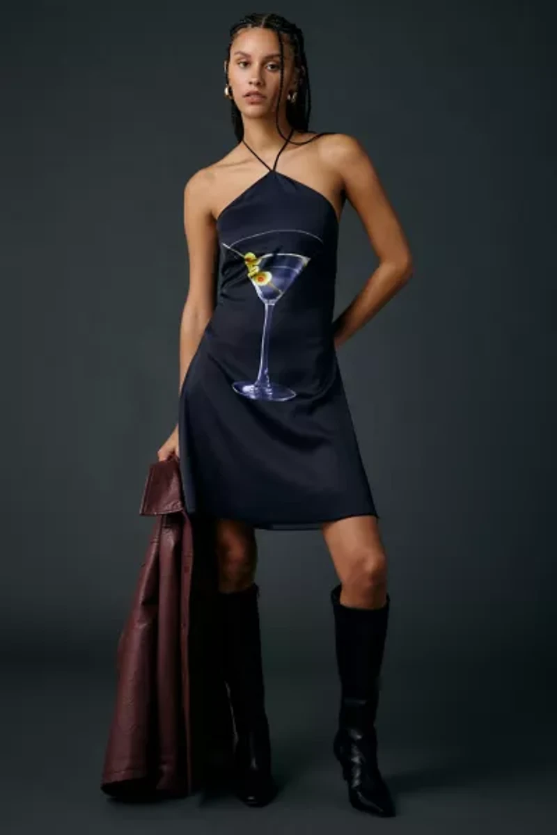 Tyler McGillivary Nadia Martini Halter Mini Dress