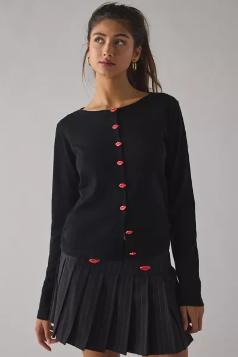 Tyler McGillivary Kisses Cropped Cardigan