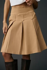 Zemeta A-line Pleat Knee-Length Skirt
