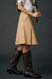 Zemeta A-line Pleat Knee-Length Skirt