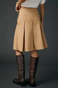 Zemeta A-line Pleat Knee-Length Skirt