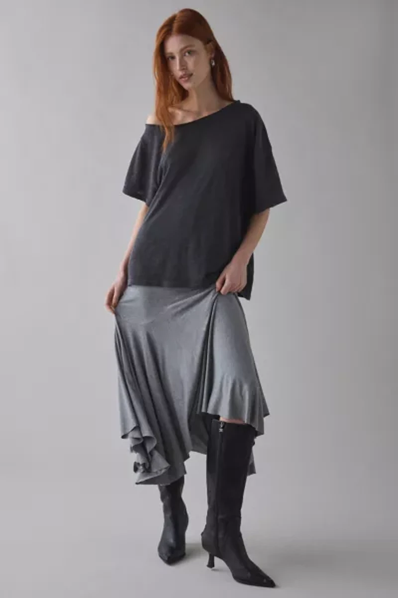 BDG Courtney Off-The-Shoulder Oversized Tee