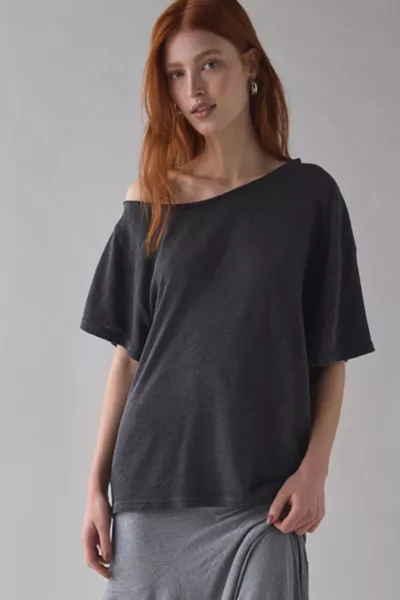BDG Courtney Off-The-Shoulder Oversized Tee