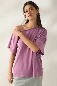 BDG Courtney Off-The-Shoulder Oversized Tee