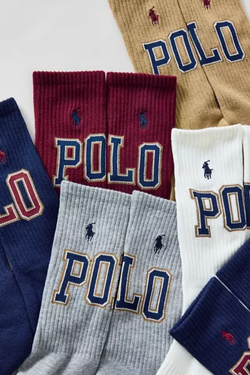 Polo Ralph Lauren Classic Varsity Crew Sock 6-Pack