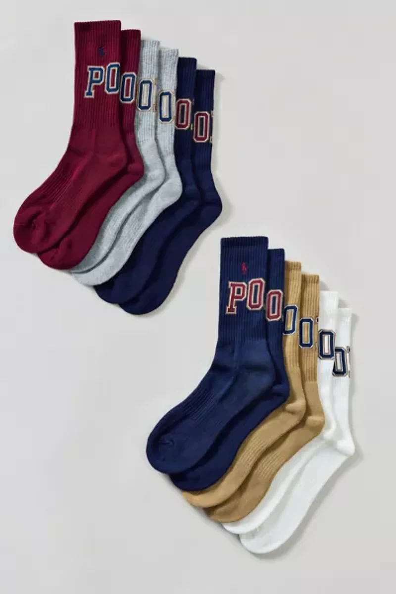 Polo Ralph Lauren Classic Varsity Crew Sock 6-Pack