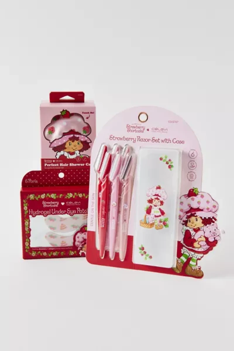 Célavi X Strawberry Shortcake 6-Piece Derma Razor & Storage Case Set