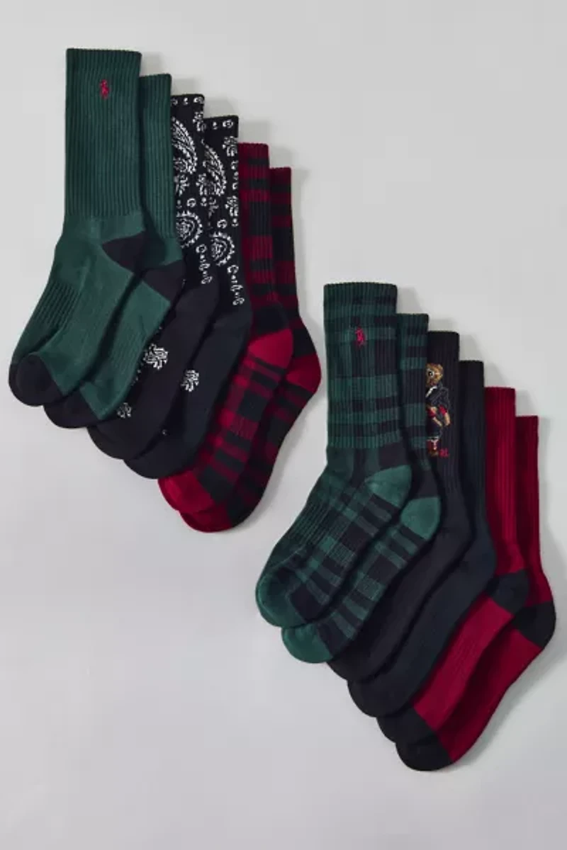 Polo Ralph Lauren Patterned Crew Sock 6-Pack