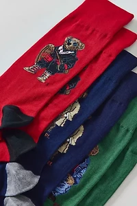 Polo Ralph Lauren Bear Trouser Sock Gift 3-Pack