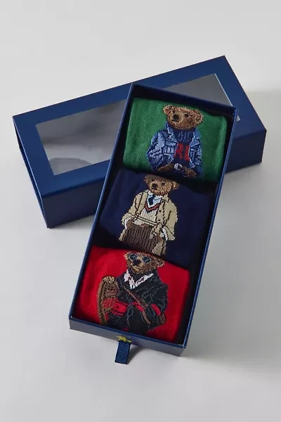 Polo Ralph Lauren Bear Trouser Sock Gift 3-Pack