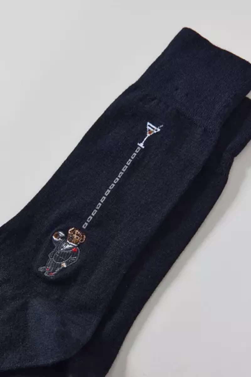 Polo Ralph Lauren Embroidered Martini Bear Crew Sock