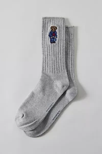 Polo Ralph Lauren Embroidered Denim Bear Crew Sock