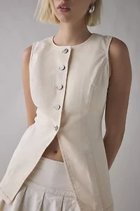 BDG Blanche Longline Denim Vest Top