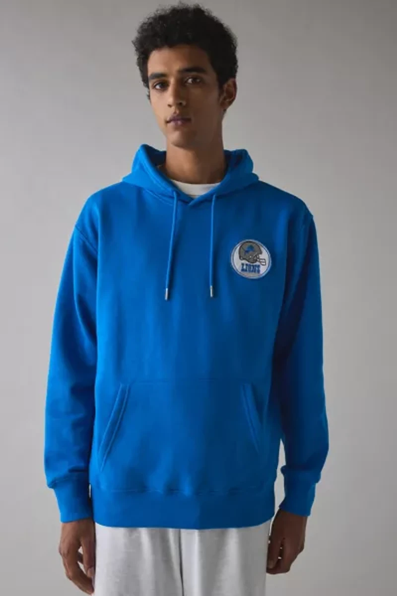 NFL UO Exclusive Detroit Lions Chenille Patch Hoodie Sweatshirt
