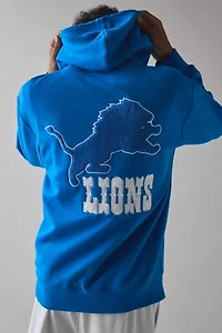 NFL UO Exclusive Detroit Lions Chenille Patch Hoodie Sweatshirt