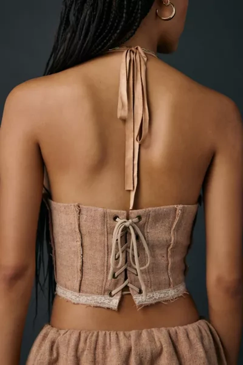 Zemeta Blush Me Halter Neck Corset Top