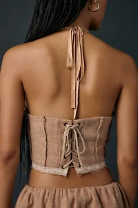 Zemeta Blush Me Halter Neck Corset Top