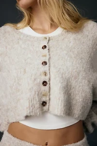 Zemeta Foam Crop Knit Cardigan