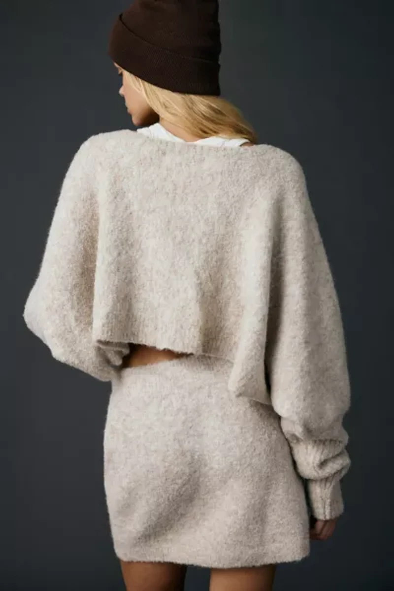 Zemeta Foam Crop Knit Cardigan