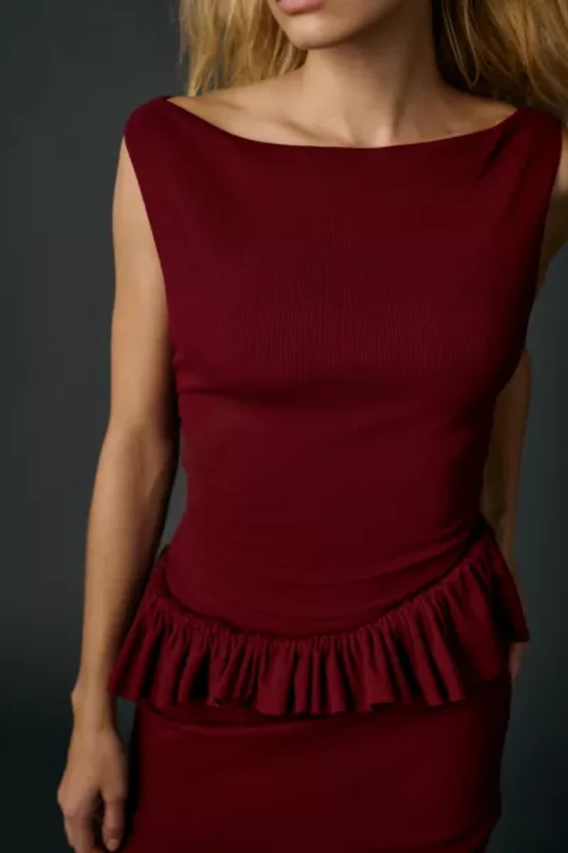 Zemeta I Say Yes Ruffle Bodycon Mini Dress