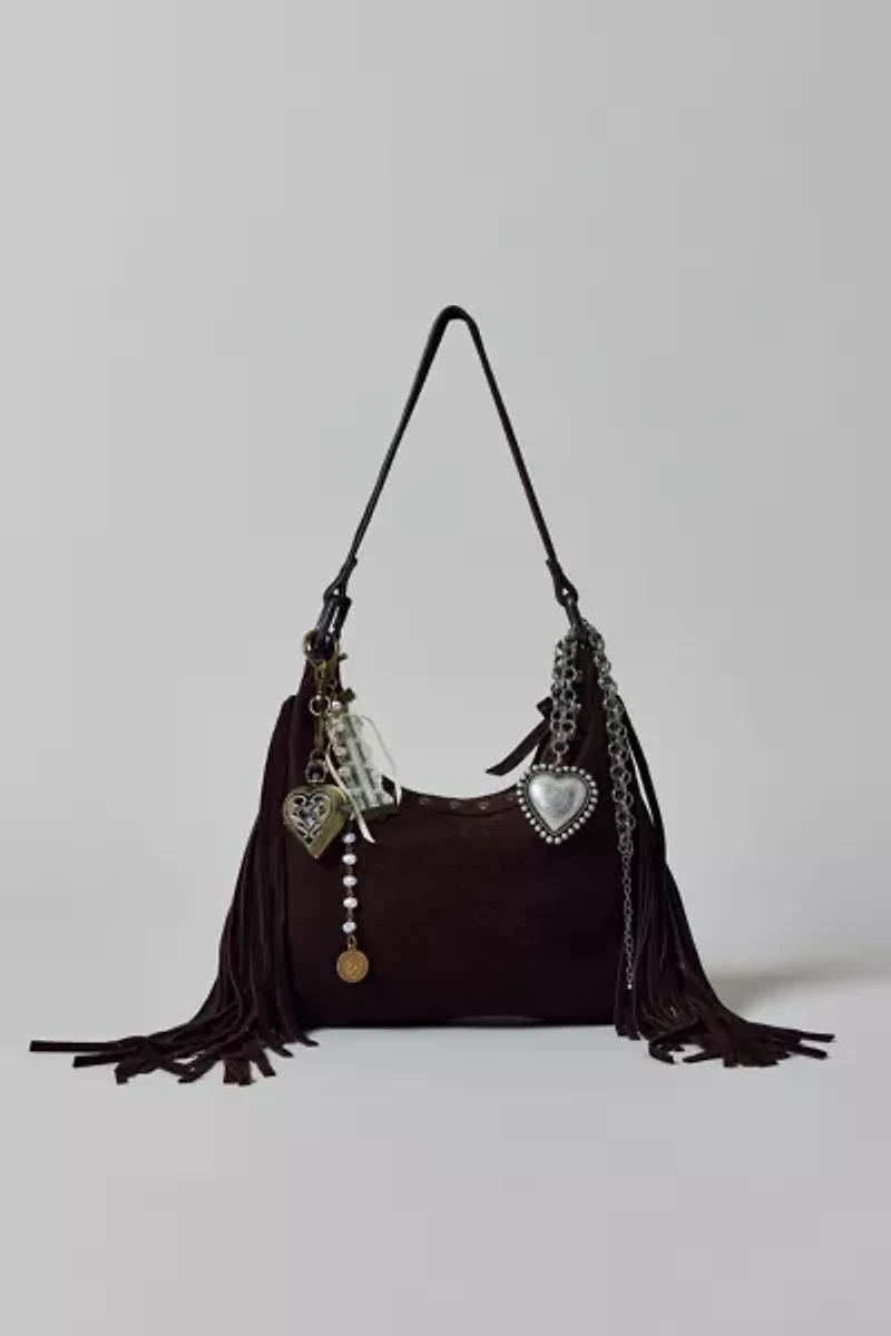 Silence + Noise Bella Suede Fringe Bag
