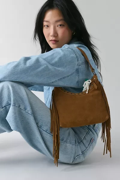 Silence + Noise Bella Suede Fringe Bag