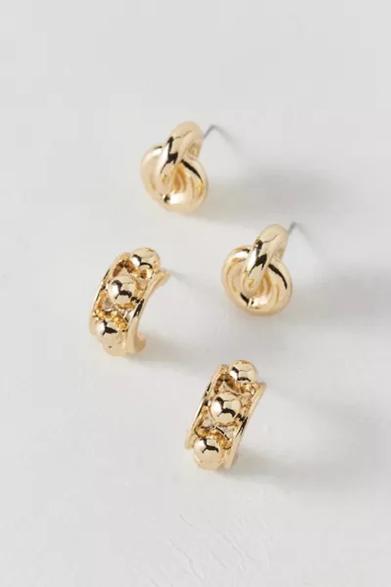 Cora Statement Metal Earring Set