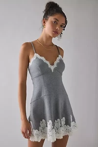 LoveShackFancy Teddi Lace-Trimmed Tailored Mini Dress