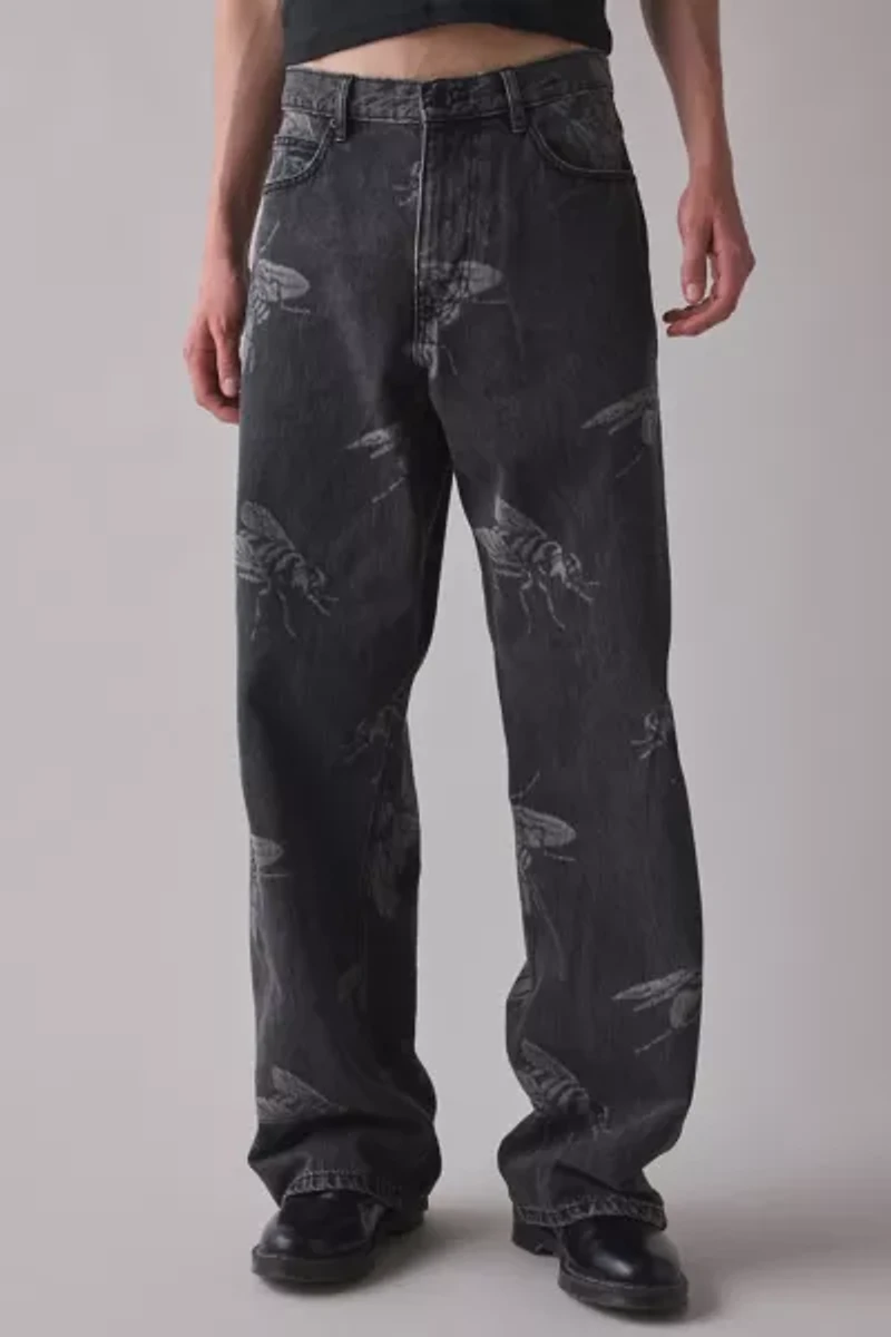 BDG Nitro Fly Print Baggy Fit Jean
