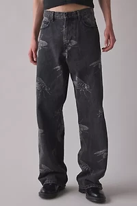 BDG Nitro Fly Print Baggy Fit Jean