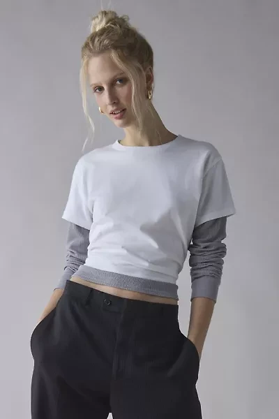 BDG Tye Long Sleeve Layered Twofer Tee